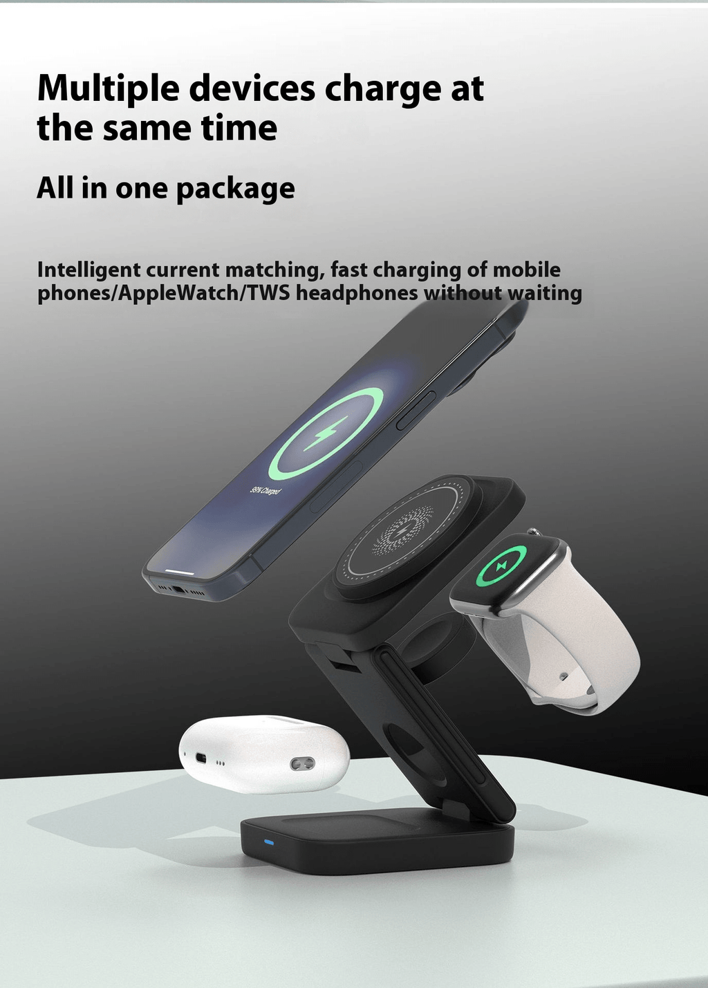 3 IN 1 FOLDABLE WIRELESS CHARGER - TechShed