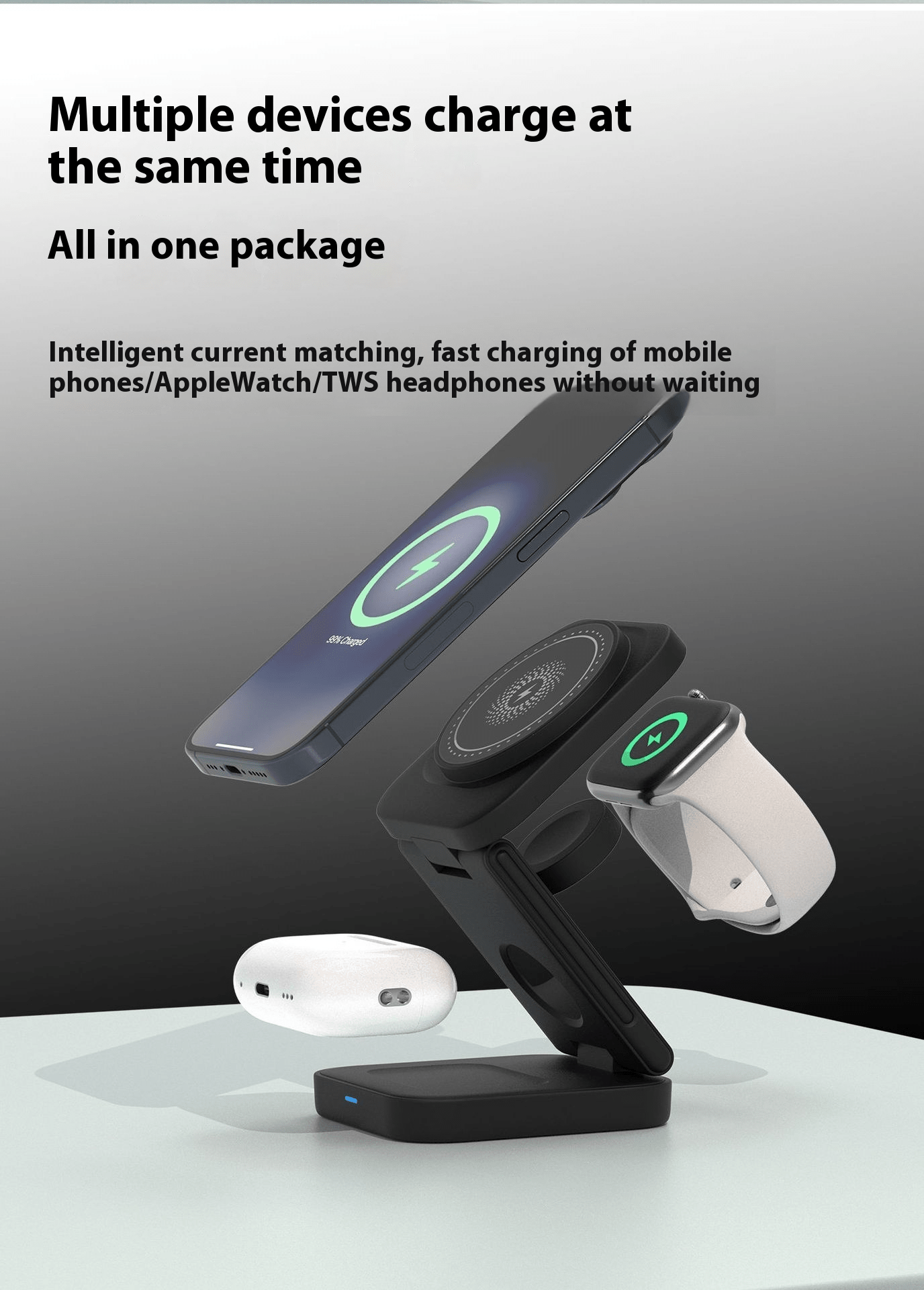3 IN 1 FOLDABLE WIRELESS CHARGER - TechShed