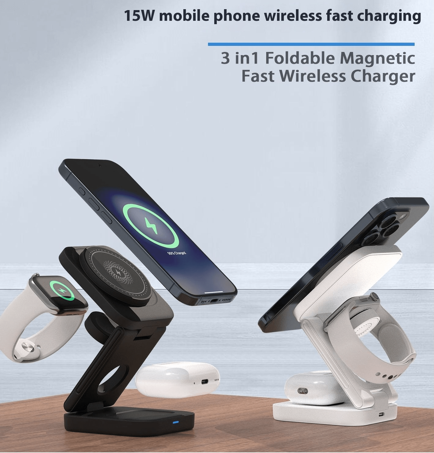 3 IN 1 FOLDABLE WIRELESS CHARGER - TechShed