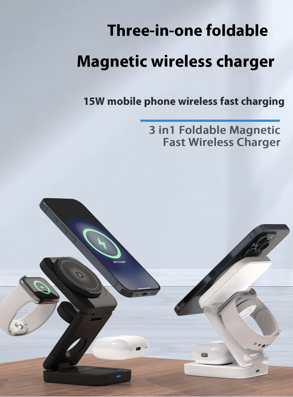 3 IN 1 FOLDABLE WIRELESS CHARGER - TechShed