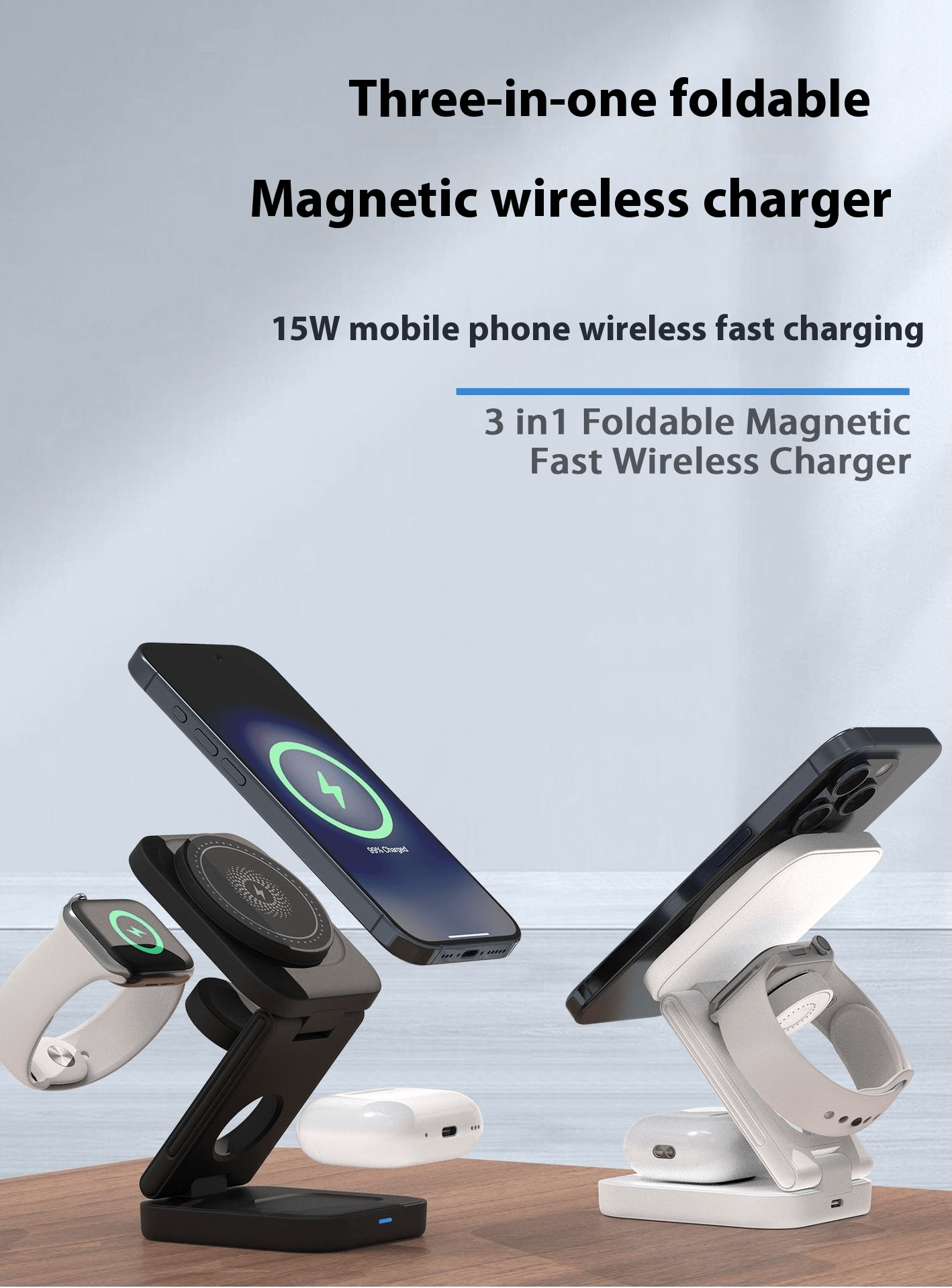 3 IN 1 FOLDABLE WIRELESS CHARGER - TechShed