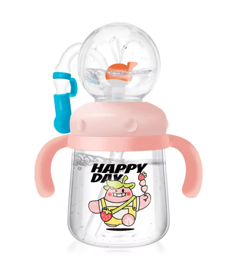 Children's Whale Cartoon Diving Fountain Water Bottle - Tritan Leakproof Sippy Cup (Various Sizes & Colors) - TechShed