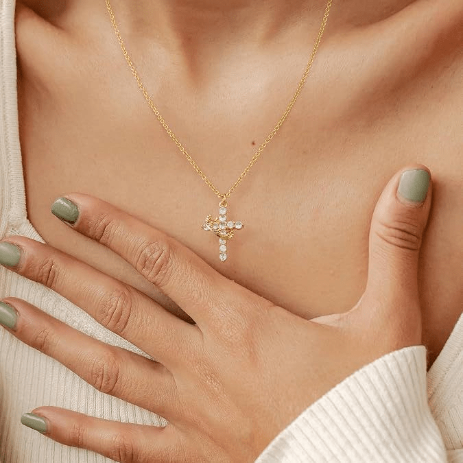 Crown Cross Necklace - TechShed
