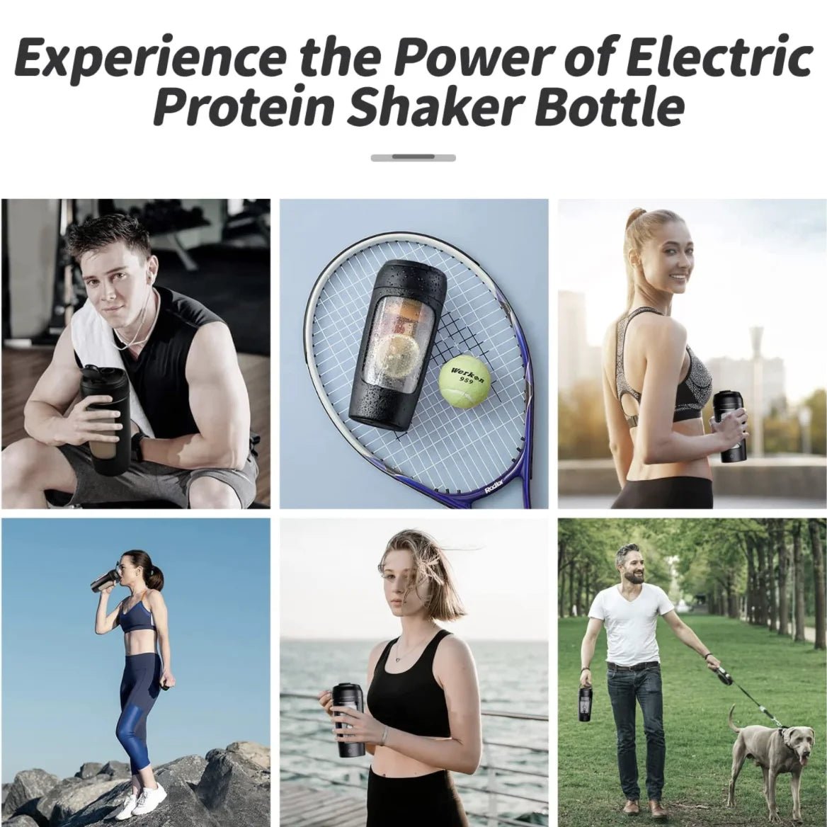 Electric Portable Whey Protein Shaker Bottle - TechShed