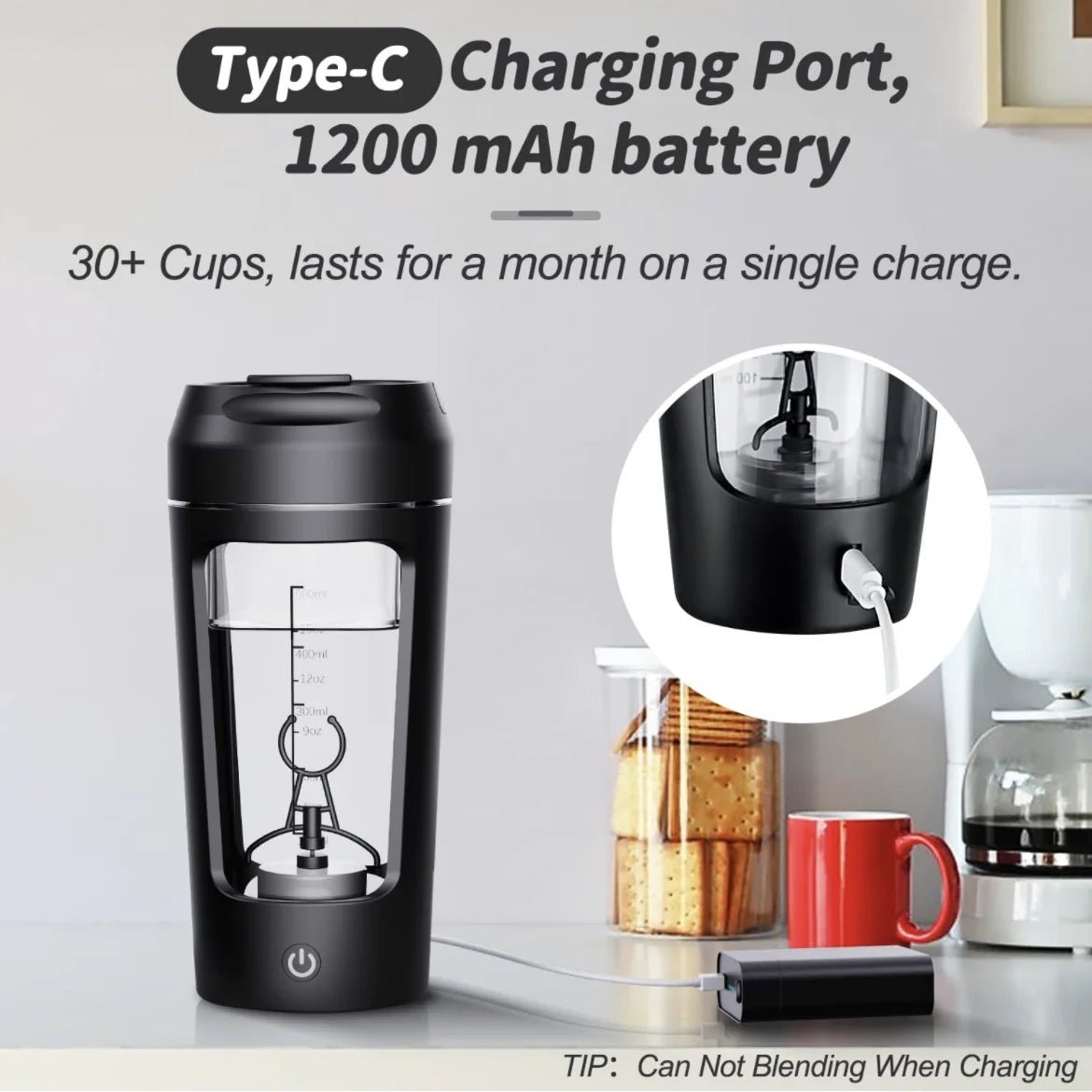Electric Portable Whey Protein Shaker Bottle - TechShed
