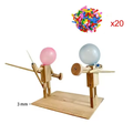 Handmade Balloon Heads Wooden Fighter Puppets - TechShed