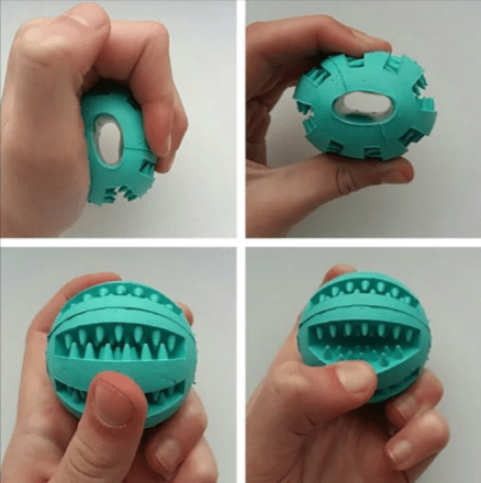 Interactive Rubber Slow Feeder Dog Ball - TechShed