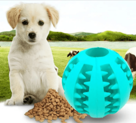Interactive Rubber Slow Feeder Dog Ball - TechShed