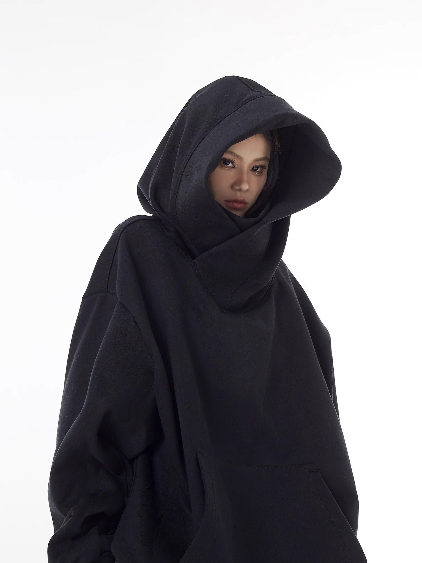Loose High Collar Fleece Lined Hoodie - TechShed