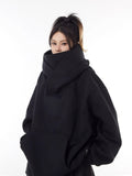 Loose High Collar Fleece Lined Hoodie - TechShed