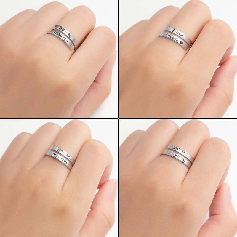 Retro Stainless Steel English Double Ring - TechShed