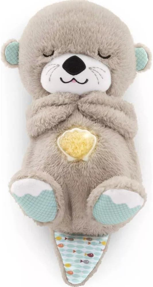 Sound Machine Soothe 'n Snuggle Otter Portable Plush Baby Toy with Sensory Details Music Lights & Rhythmic Breathing Motion - TechShed