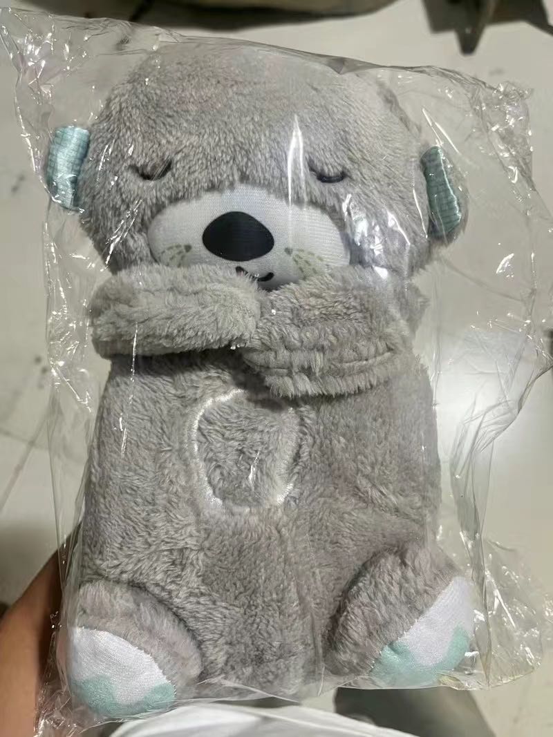 Sound Machine Soothe 'n Snuggle Otter Portable Plush Baby Toy with Sensory Details Music Lights & Rhythmic Breathing Motion - TechShed