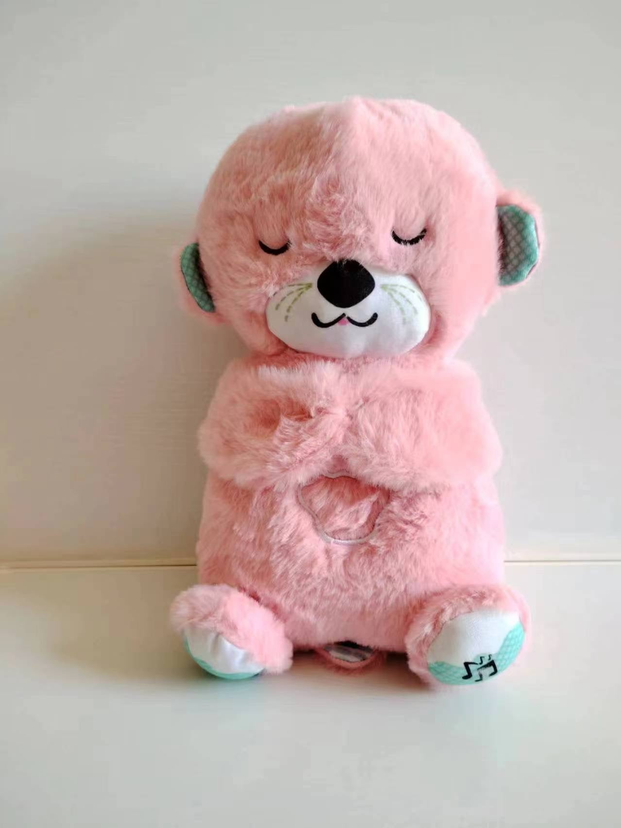 Sound Machine Soothe 'n Snuggle Otter Portable Plush Baby Toy with Sensory Details Music Lights & Rhythmic Breathing Motion - TechShed