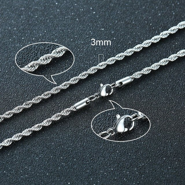 Twisted Rope Figaro Necklaces - TechShed