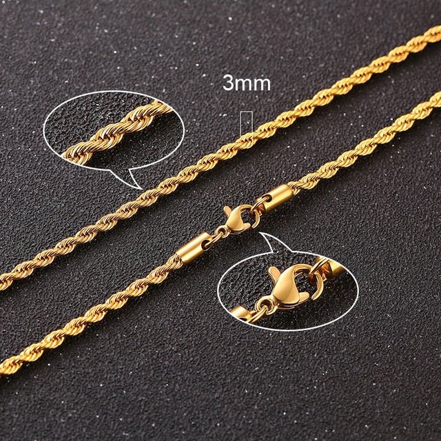 Twisted Rope Figaro Necklaces - TechShed